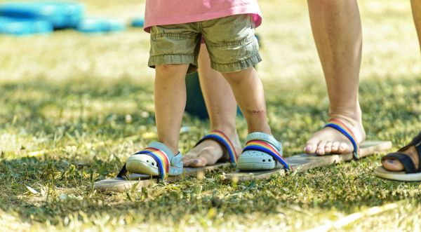 Füße beim Sommerskifahren